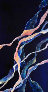 Abstract Art Dancing ribbons 1 NZ artist Judy Wood