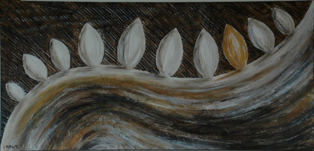 abstract hills and trees by judy wood nz artist