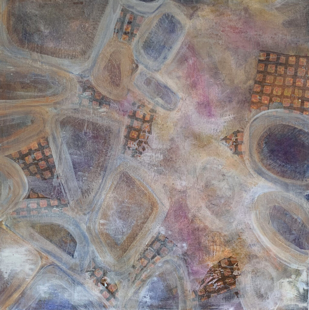 Acrylic abstract artwork by judy wood nz